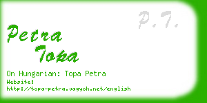 petra topa business card